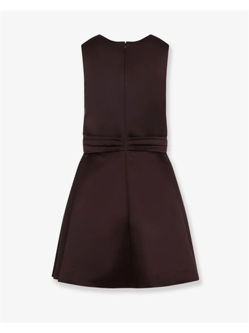 DUCHESSE SATIN DRESS ELISABETTA FRANCHI | AB87261E2644 cacao